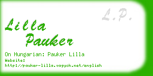 lilla pauker business card